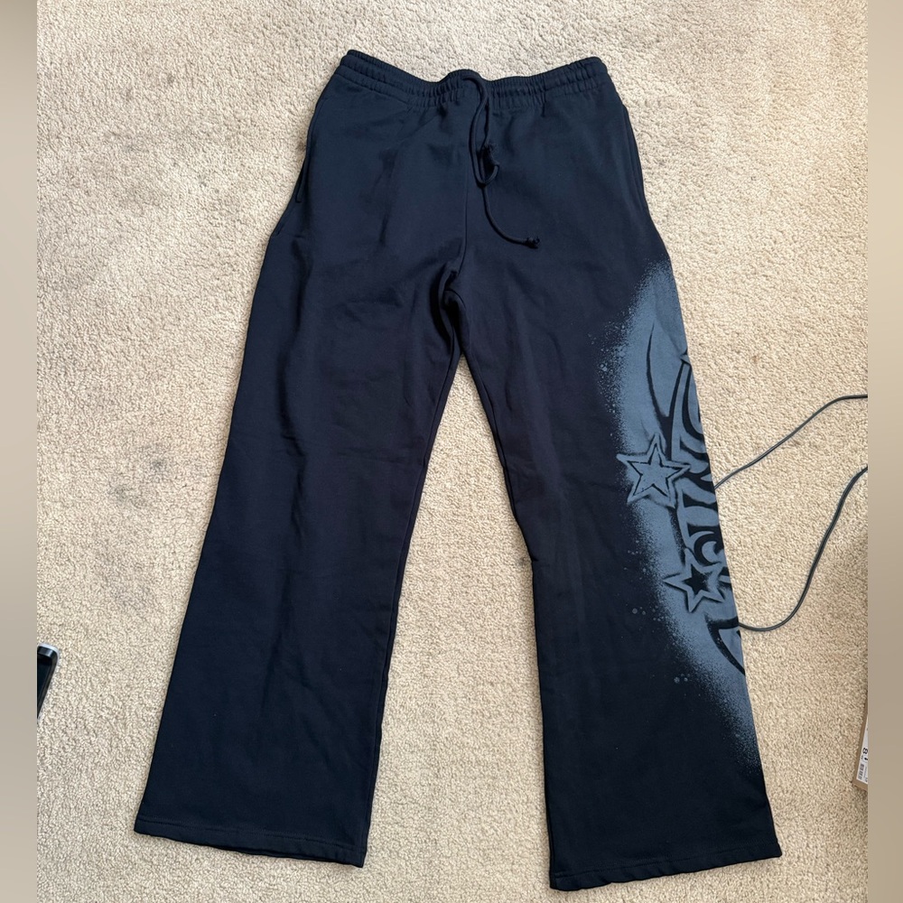 NWOT YoungLA Flashback wide leg sweat pants Large - Picture 2 of 5
